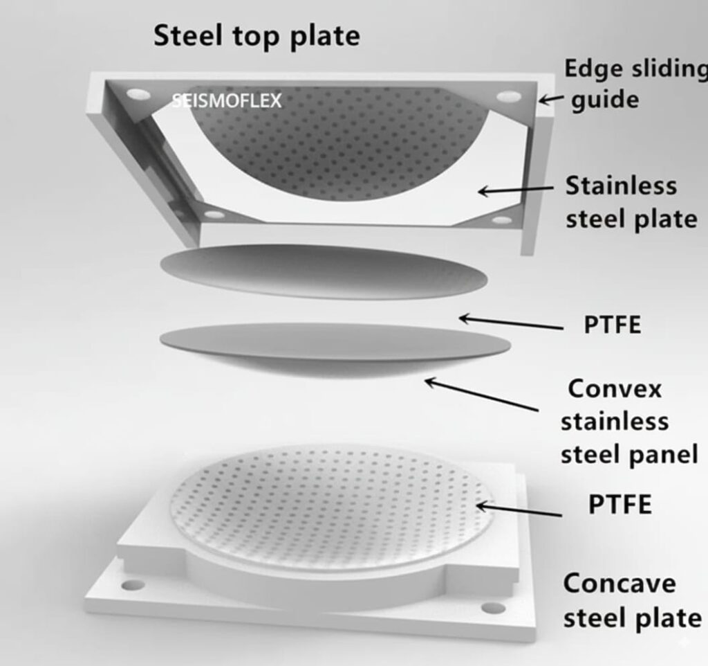 seismoflex spherical bridge bearings