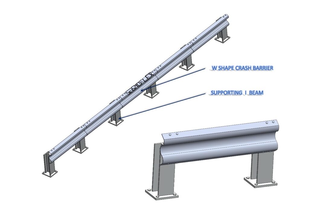 w beam metal crash barriers